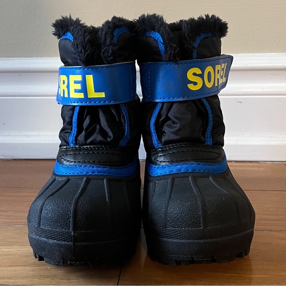 SOREL TODDLER BOYS BLUE AND BLACK SNOW BOOTS - Picture 6 of 8